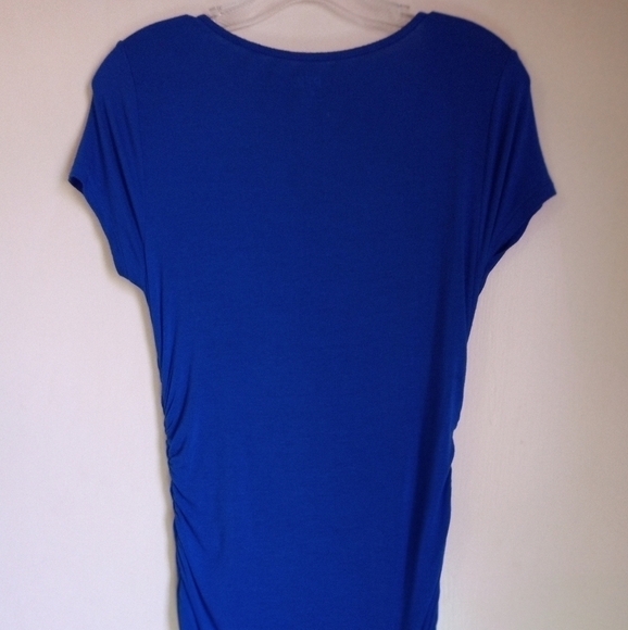 Apt 9 cobalt blue ruched jersey knit maxi dress women's size medium - Picture 5 of 6